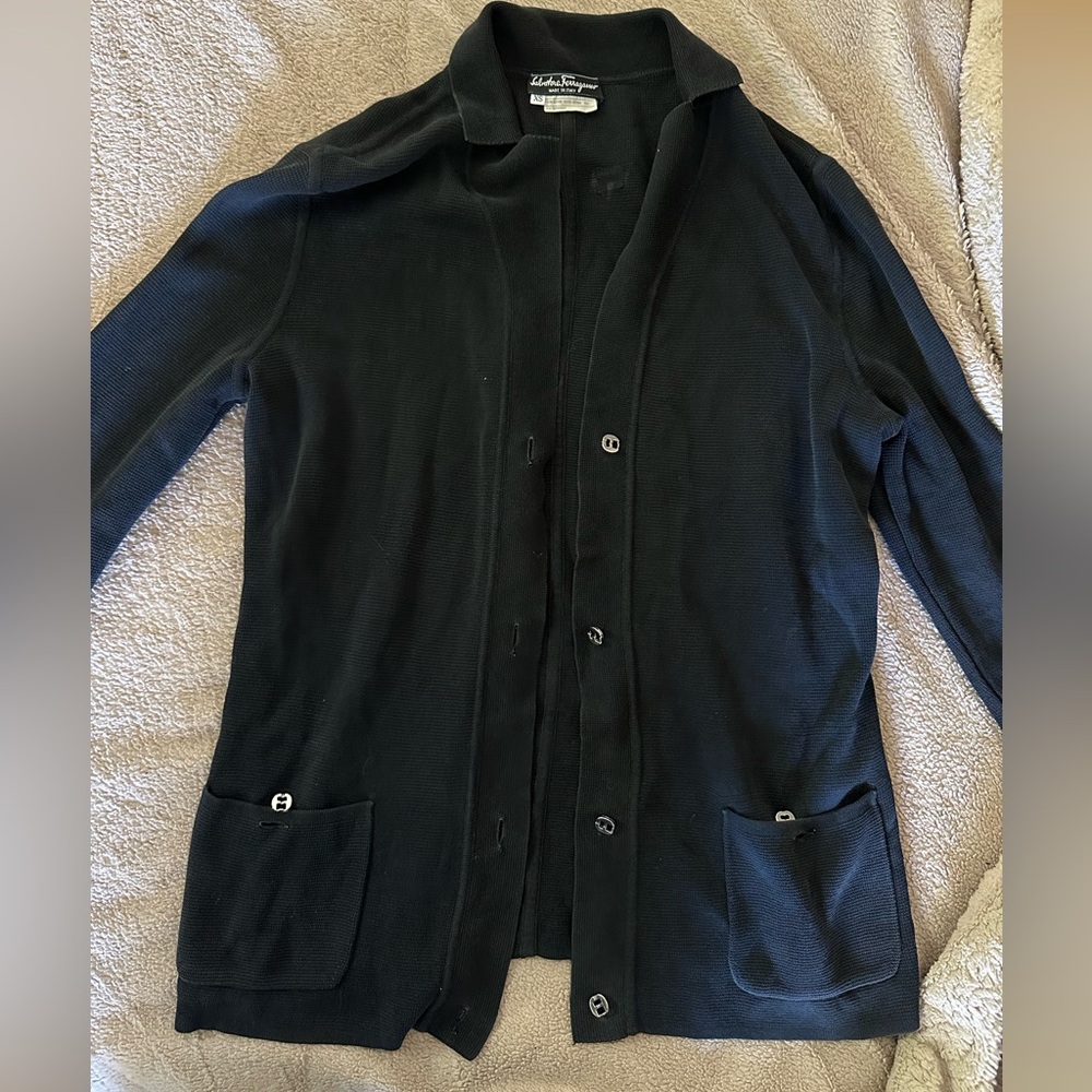 Vintage Salvatore Ferragamo  Wool Cardigan Sweater